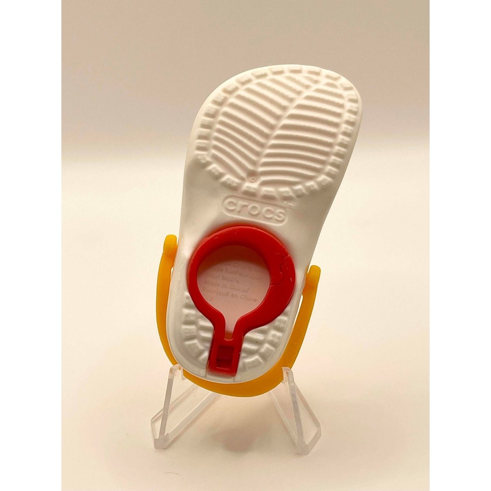 McDonalds Happy Meal Crocs Toy Keychain White‎ Yellow Mini Clog Collectible - Picture 6 of 8